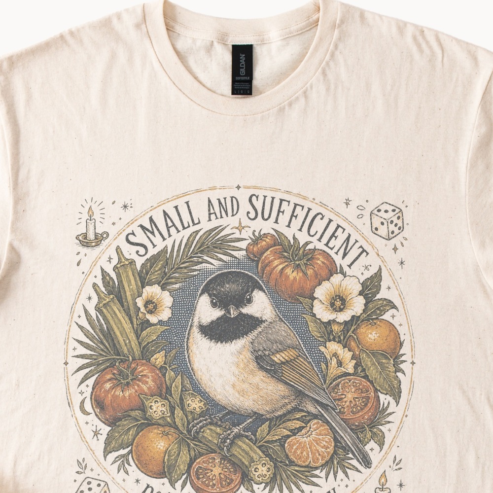 Bird Botanical Graphic Tee Vintage Engraved Art Natural